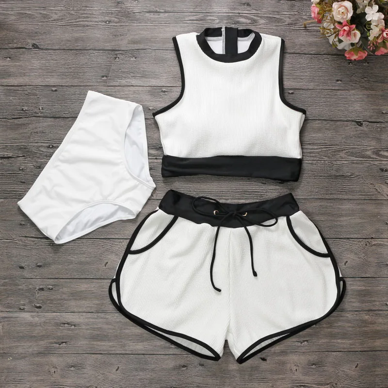 

YinFengTing New Women Padded Bikini Set Swimwear Sports Bathing Suits Push Up Lace-Up Swimsuit Holiday Beachwear Biquini 2023