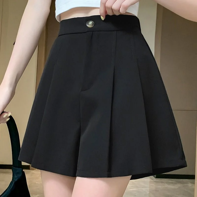 Baggy Womens Shorts Boxer Loose Pleated Black Pleat Short Pants for Women To Wear Offer Free Shipping Vintage Aesthetic XL Hot