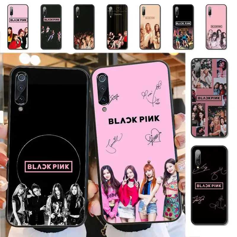 

B-BLACK--pink-kpop Phone Case for Xiaomi mi 5 6 8 9 10 lite pro SE Mix 2s 3 F1 Max2 3 funda