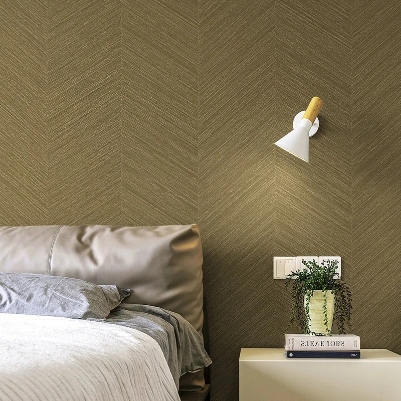 Нордическая Современная Бронзирующая настенная бумага в елочку Геометрические