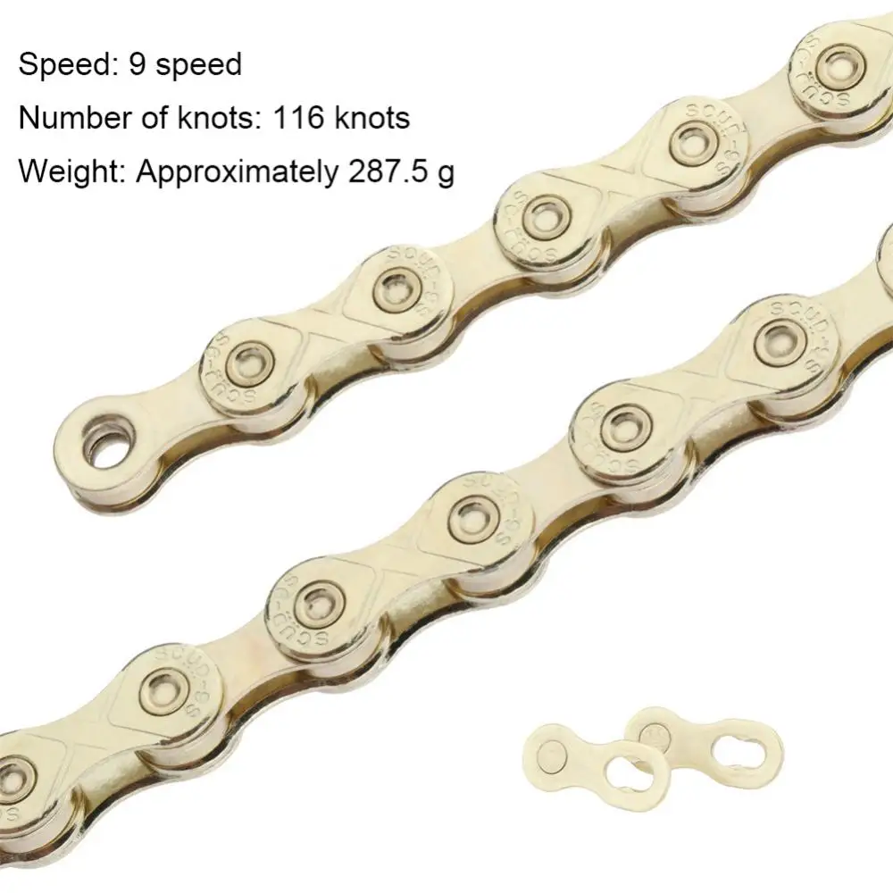 Цепь Золотая Радужная велосипедная цепь X8 X9 X10 X11 X12 супер фотоблестящая для 8 9 10 11