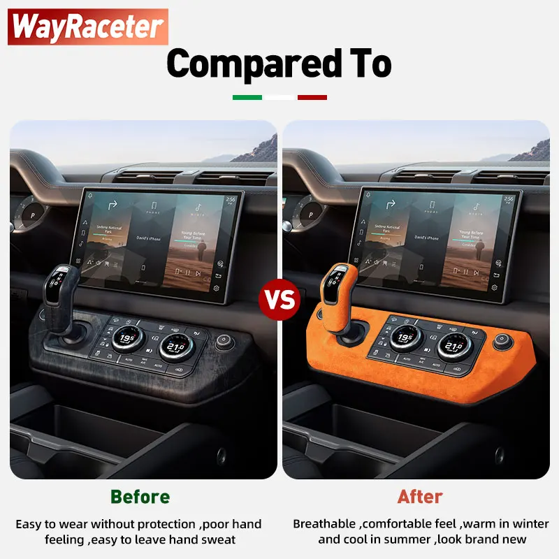 Изготовлен из алькантары LHD и RHD чехол для рычага переключения передач приборной