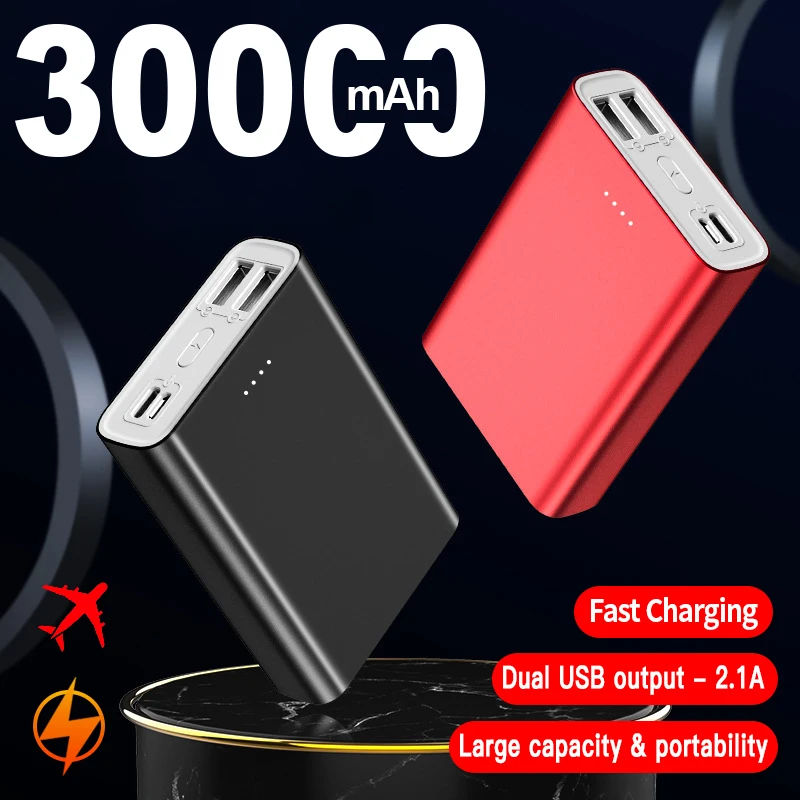 

Power Bank 30000mAh Portable Charging External Battery Pack Charger PoverBank for iPhone Xiaomi
