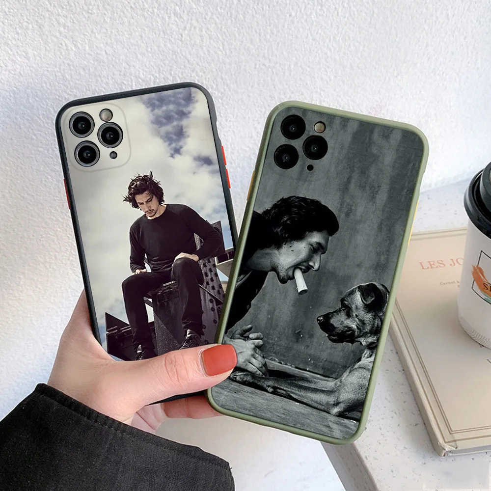 Phone Case For iPhone 16ProMax 15 14 7 8 16 Plus 13 12 Mini 11 XR X XS SE Adam Driver Translucent Matte Soft Back Cover