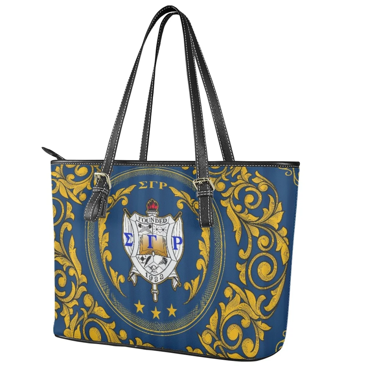 Sigma Gamma Rho Women Handbags Shoulder Bag Sorority Gift Outdoor Street Portable Coin Pouch Tote Bag Girls PU Leather Clutch