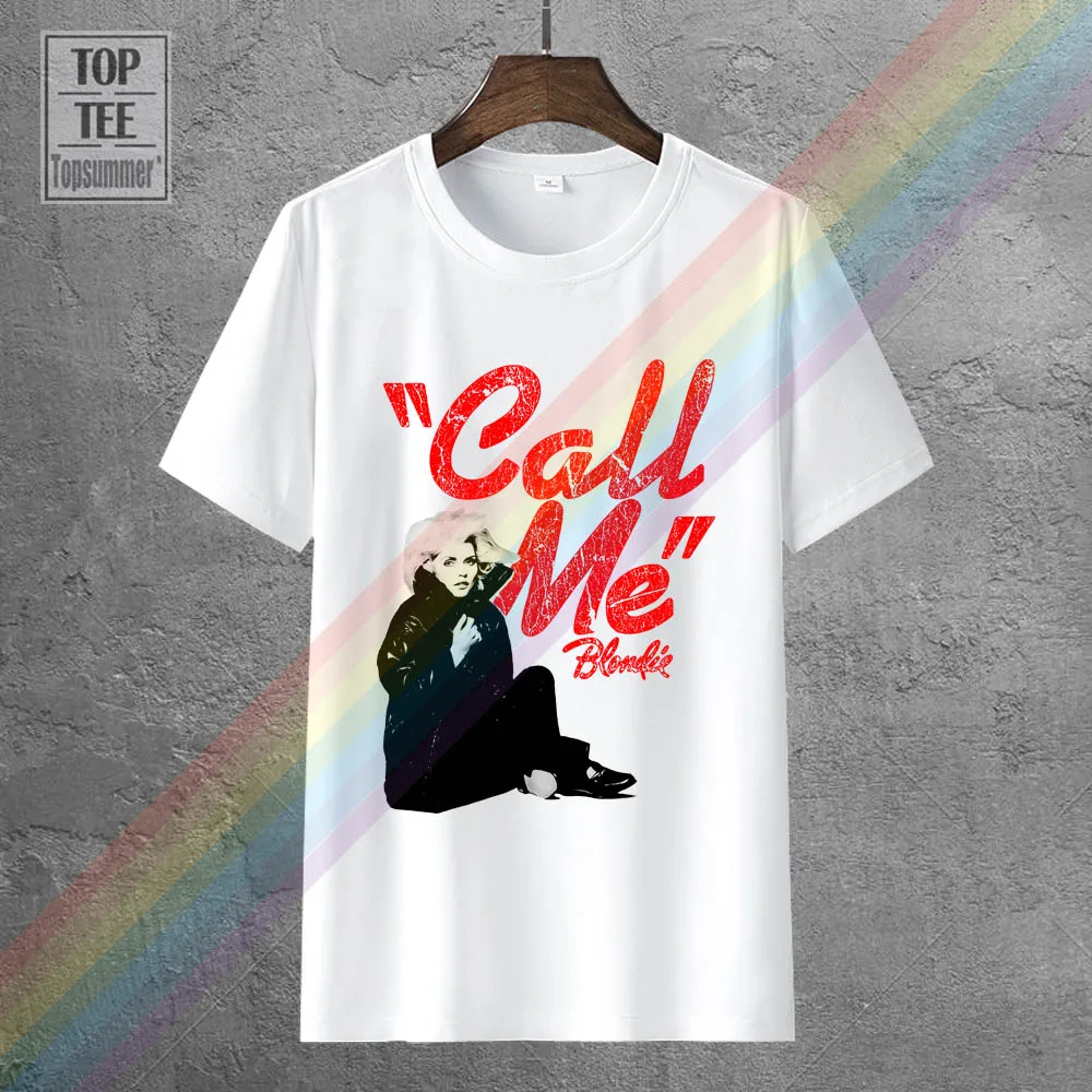 

Women'S Tee Ladies Blondie Call Me Debbie Harry Punk Rock Official Tee T Shirt Womens Girls Exercise Organic Cotton