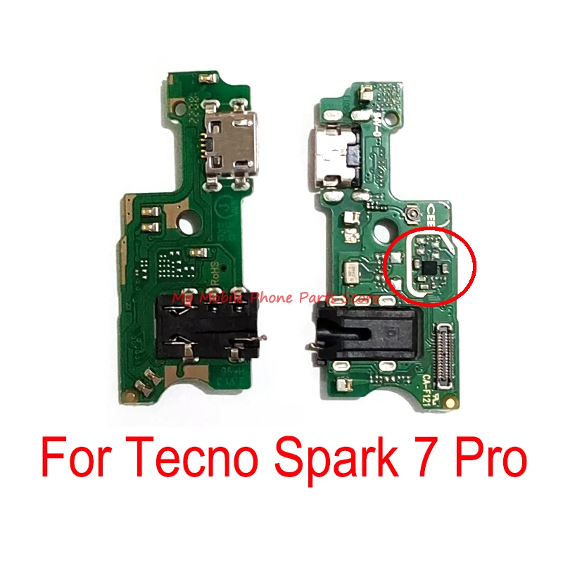 

High Quality With IC USB Charging Port Dock Connector Board Flex Cable For Tecno Spark 7 Pro 7pro Spark7 Pro Charge Charger Port