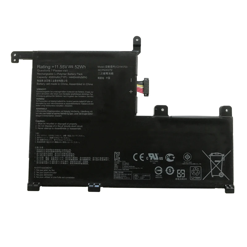 Новый оригинальный аккумулятор для ноутбука C31N1703 ASUS ZenBook Flip UX561UA 2-IN-1 BO056T Q525UA UX561UN