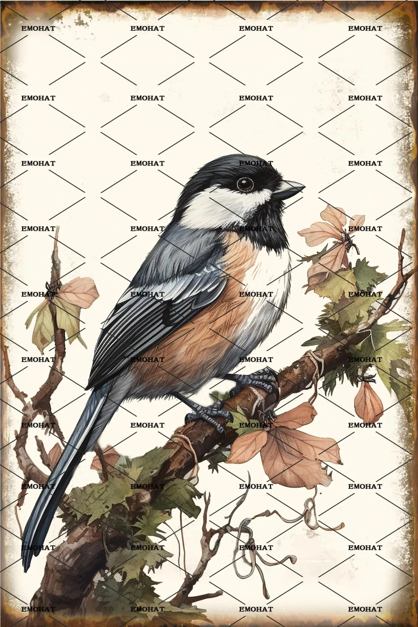 Жестяная винтажная табличка птица дикая природа Робин деревенский сад двор паб