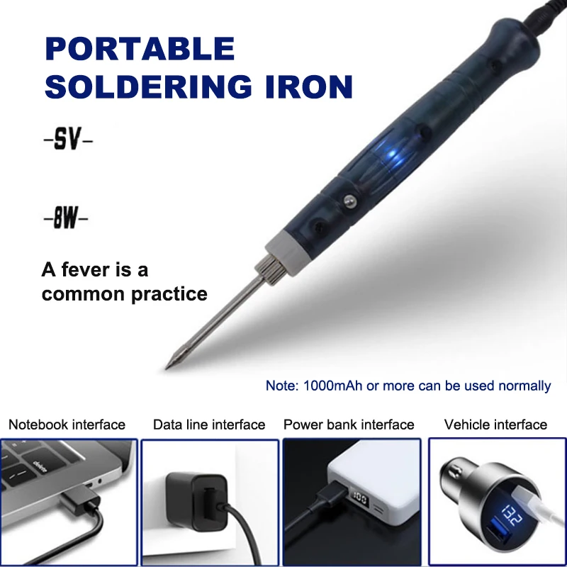 

USB Powered Electric Soldering Iron Tools Kit Heating Solder Pen welding Tools