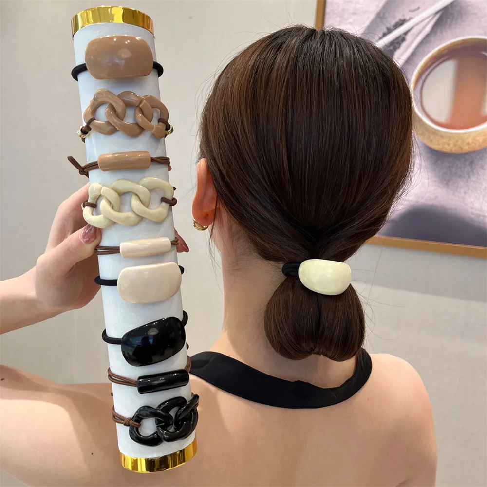 Series Fashion Hair Rope Woman Net Red Simple Elegant Sense Of Hair Ring Horse Tail Fixed Hair Ties