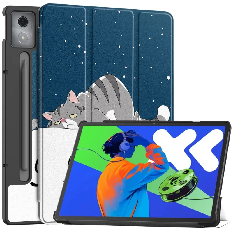 Чехол для Lenovo Xiaoxin Pad Pro 12 7 дюйма 2025 с откидной подставкой и жестким ПК Tab P12 TB-373FU