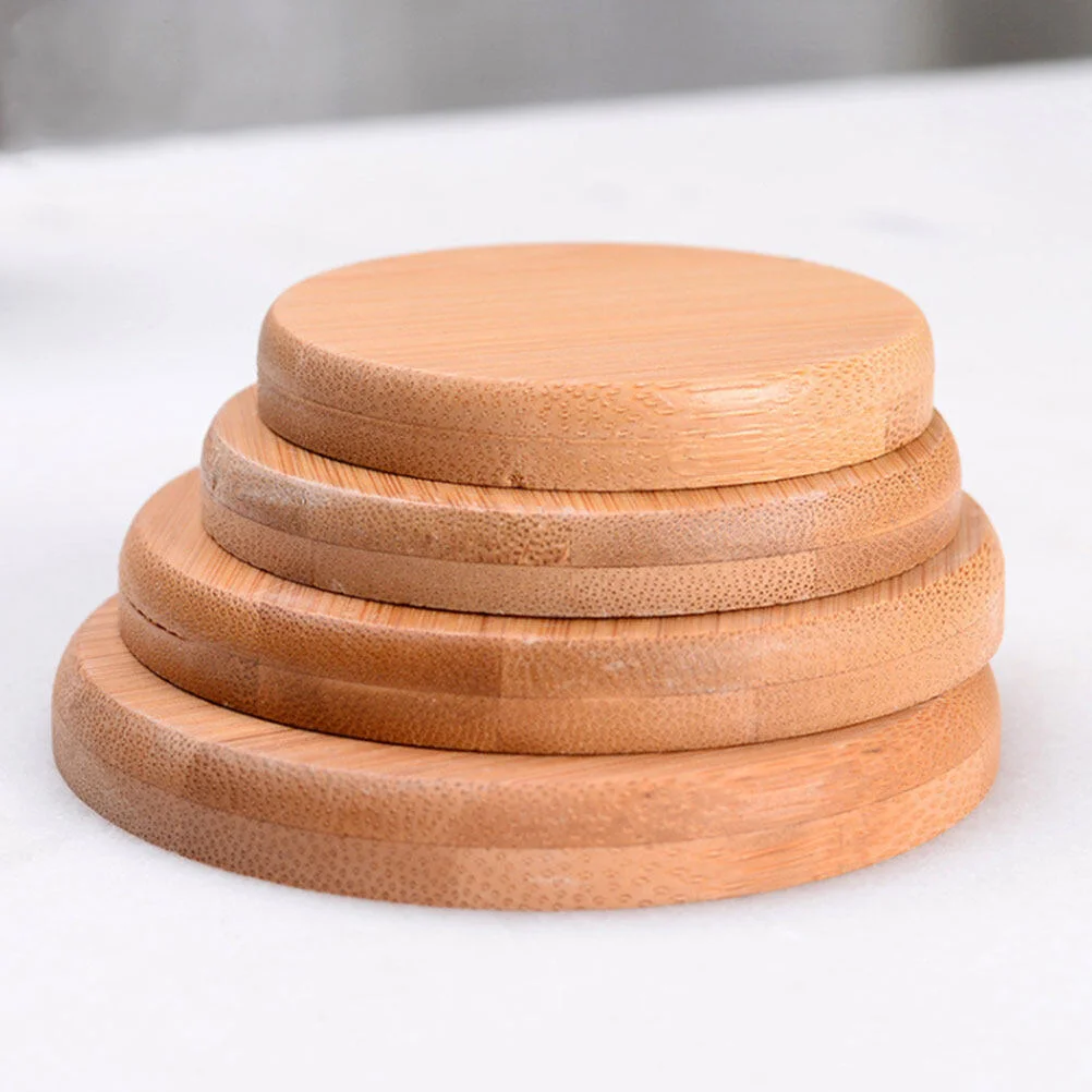 

Wooden Pot Round Flower Trays Bamboo Succulent Pots Flowerpot Holder Saucer