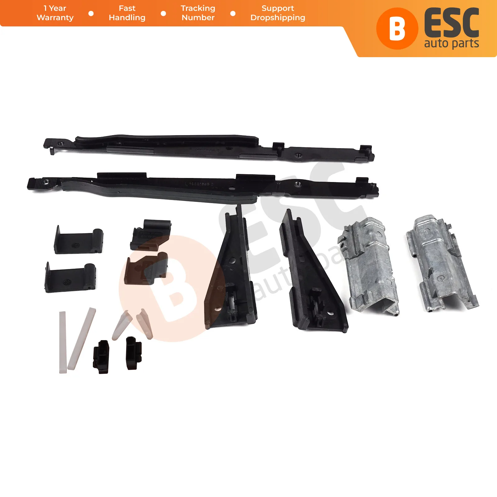 

ESC Auto Parts ESR40+ESR530 16 Pieces Sunroof Repair Kit for BMW X5 E53 and X3 E83 2000-2006 Fast Shipment Ship From Turkey
