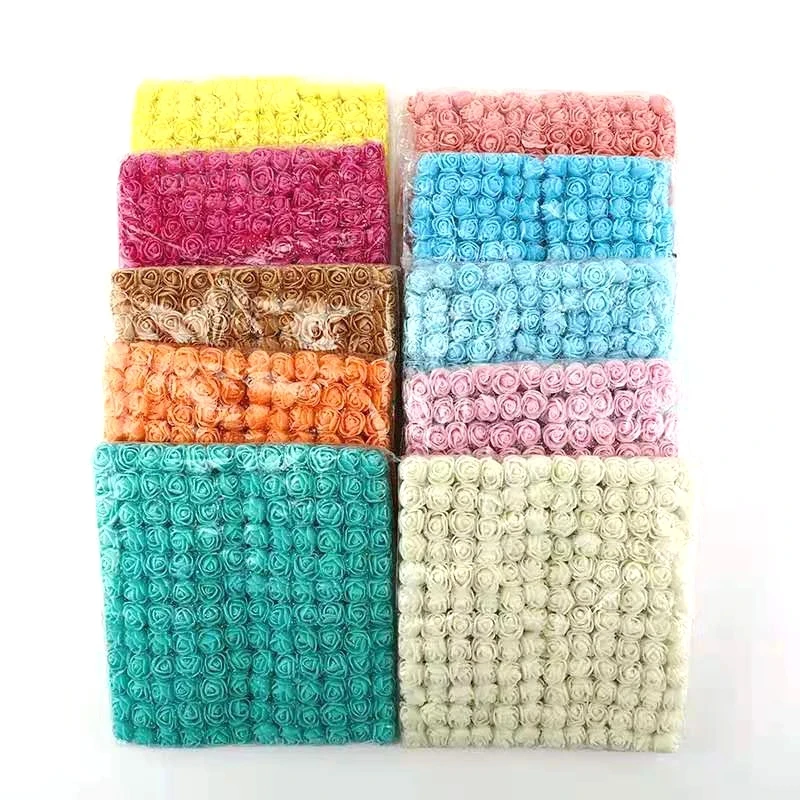 Искусственные мини-розы из пенопласта 144 шт. 2 см разноцветный свадебный цветок