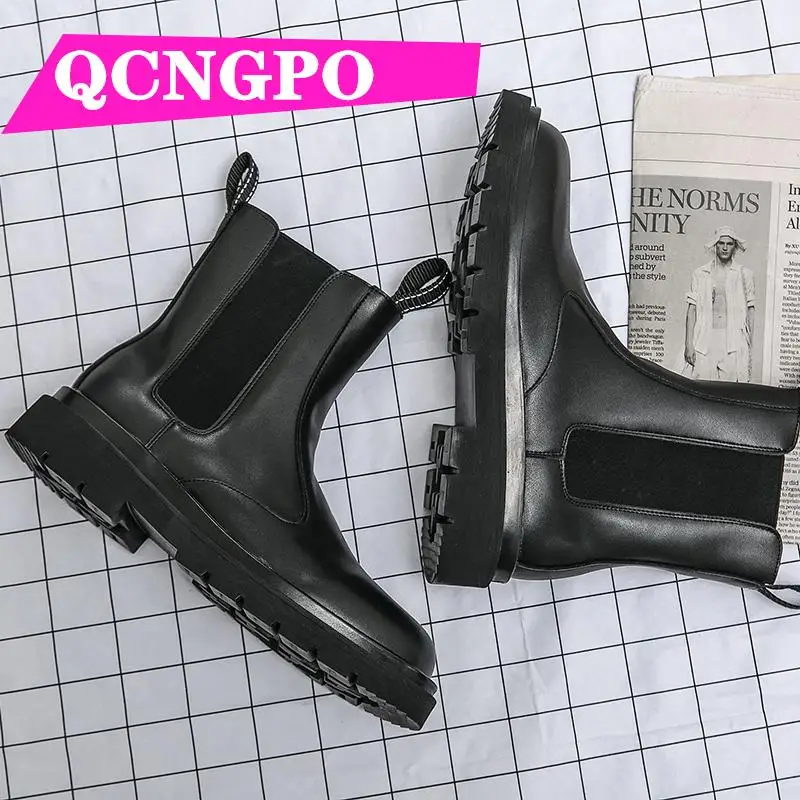 

Chelsea boots retro boots Medium Cut short boots ankle boots business boots men's winter boots vintage boots leather boots