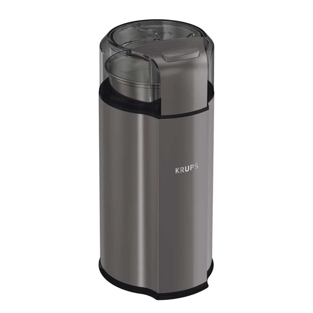 

KRUPS Silent Electric Coffee and Spice Blade Grinder, Grey, GX332B50