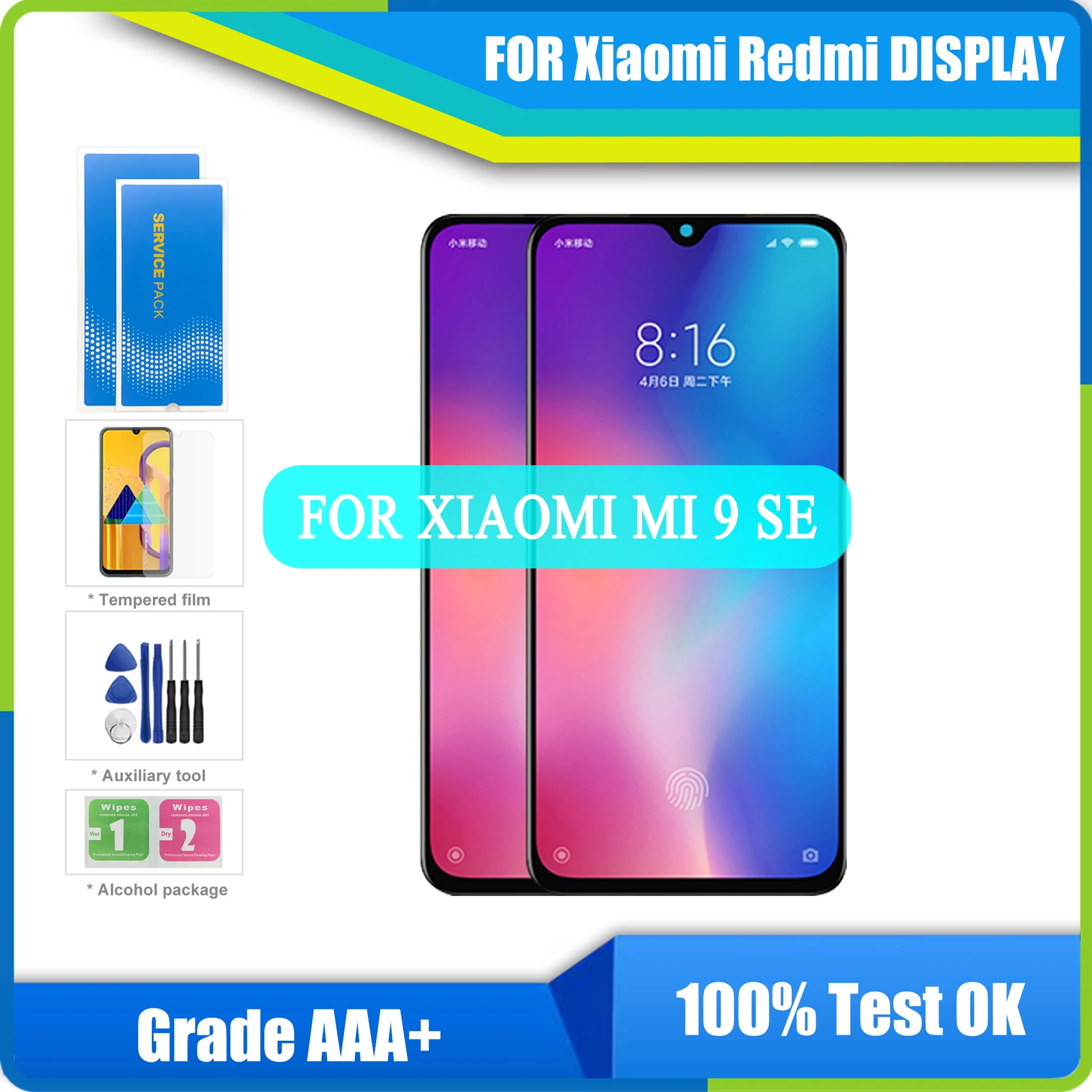 

100% Tested For 5.97 "Xiaomi Mi 9 SE AMOLED LCD Display Touch Screen Digitizer Assembly For Mi9 Se m1903F2G LCD Panel