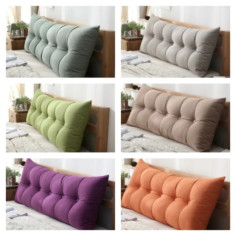 Мягкая большая подушка для спины длинная эластичная спинка многофункциональная