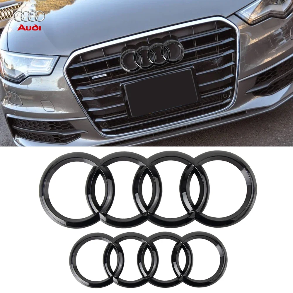 Фото Для AUDI Q3 A7 S3 A3 8V 8P Sportback RS5 A8 A1 A5 Q5 A6 C6 оригинальная эмблема переднего и заднего багажника автомобиля, сменные декоративные наклейки №2