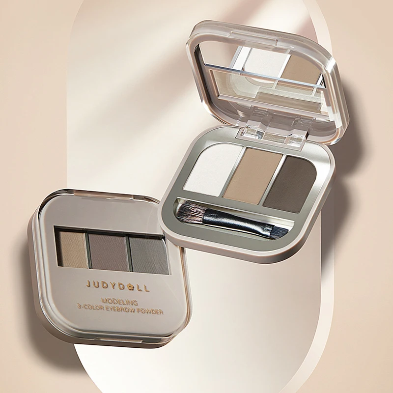 

Judydoll Eyebrow Powder 3 Colors 3D Shape Tri-color Eyebrow Powder Box Color Natural Repair Powder Long Lasting Eye Makeup