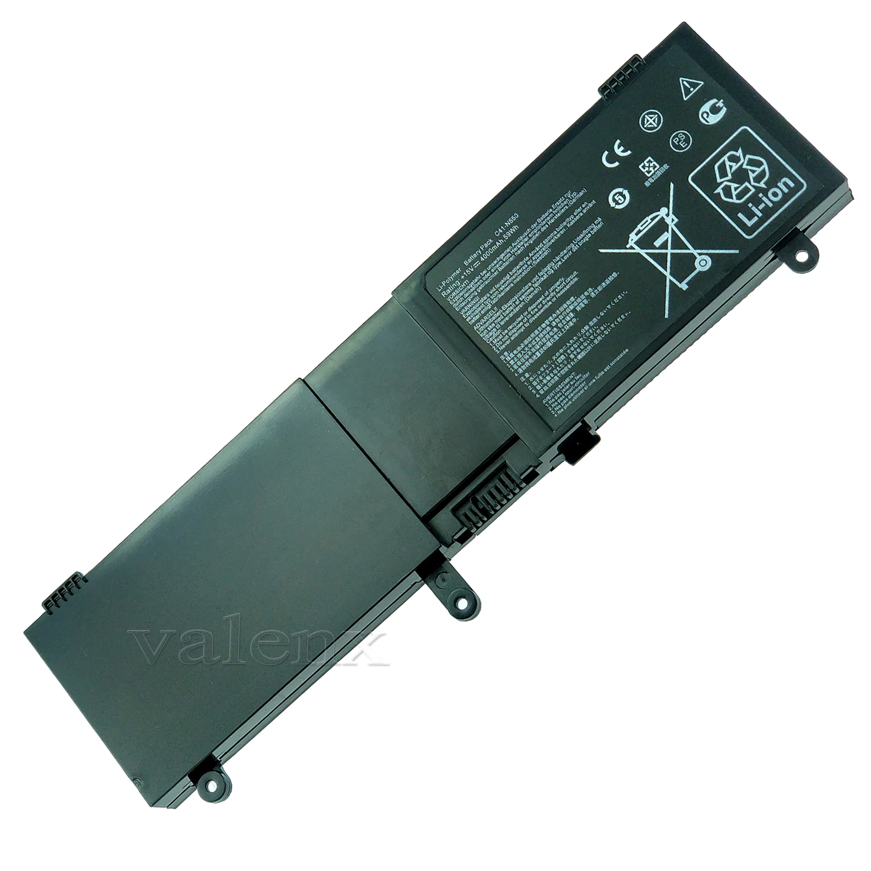 Аккумулятор на 4000 мАч для Asus N550 N550J N550JA N550JV N550JK N550X47JV Q550L Q550LF G550JK ROG G550