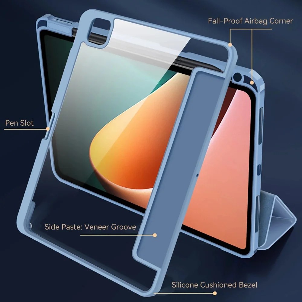 Чехол для Xiaomi Pad 6S Pro 12 4 дюйма 5 6Max 6 Redmi SE 11 Pad10.61 смарт-чехол со слотом ручки