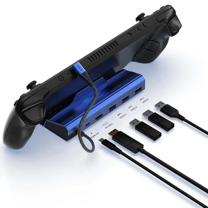 

Steam Deck Dock Usb 3.0 5 In 1 Steam Deck Docking Station With Hub Hdmi Charging 1000M