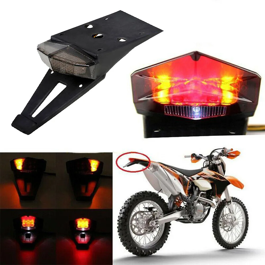 

Motorcycle LED Brake Stop Taillight 12 To 15V Turn Signal Indicators Fender License Plate Lamp For Motorbike Off-Road Universal