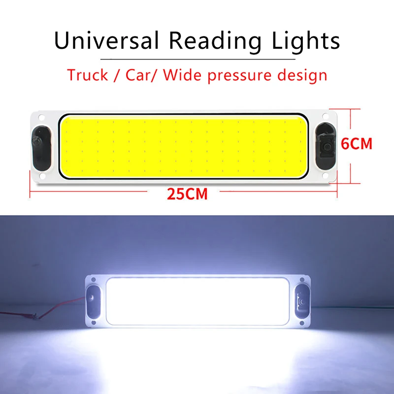 

12 В 24 В Светодиодная лампа COB полоса Диодная грузовая лампа для автомобиля лампы для чтения