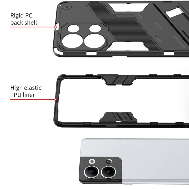 For Oppo Reno 9 Pro Case Cover Reno 9 8 Pro Plus Shockproof Bumper Holder Stand Camera Protector Armor Phone Cases Reno 9 Pro 5G