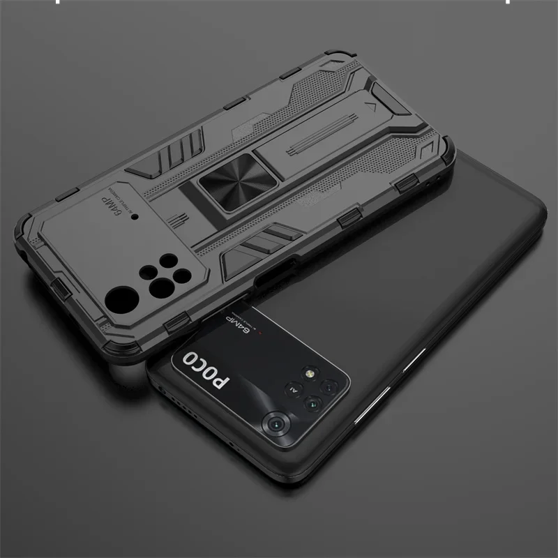 Чехол для Xiaomi Poco M4 Pro 4G автомобильный магнитный держатель подставка