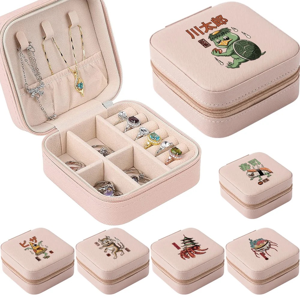 

Casegrace Mini Travel Jewelry Box for Women Portable Storage Organizer Case PU Leather Earring Ring Necklace Jewellery Organizer