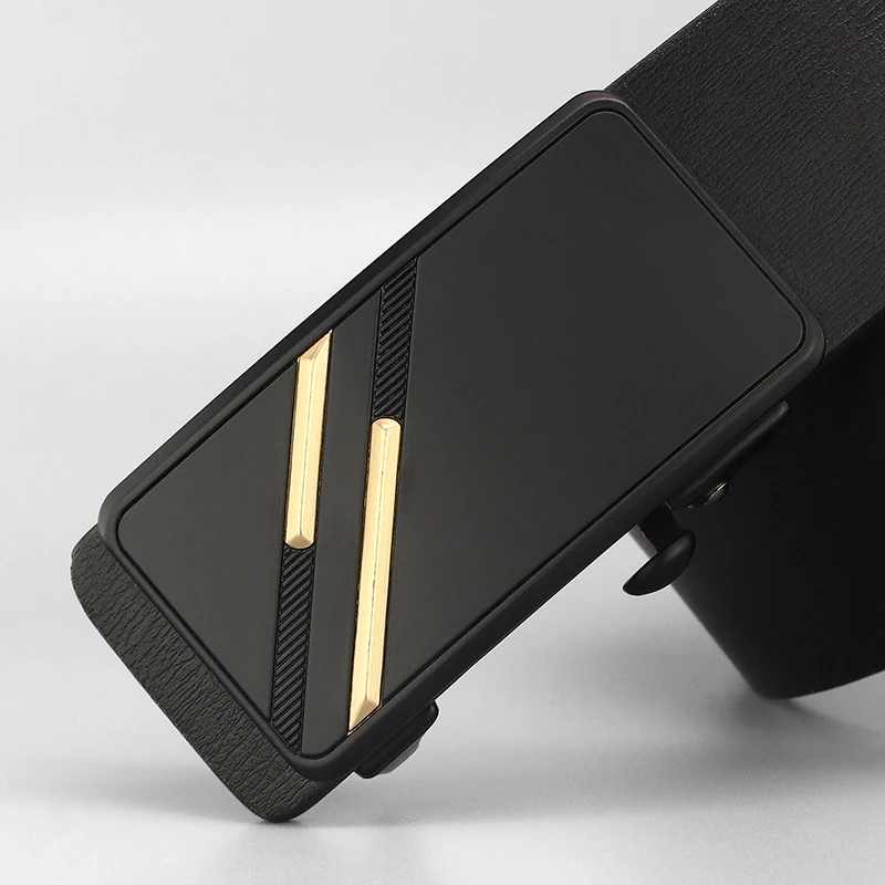 Ремень мужской из натуральной кожи с автоматической пряжкой 3 4 см