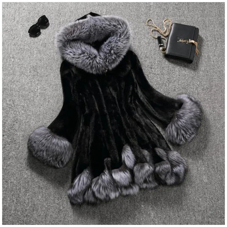 Autumn  Winter Women's Faux Fur Coat Luxury Lady Elegant Wedding Party Fur Medium Long Mink Fur Fox Fur Women's Coat