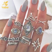 13pcs women ring stainless steel jewelry women 2022 luxury woman jewelry gothic accessories vintage ring set jeweler