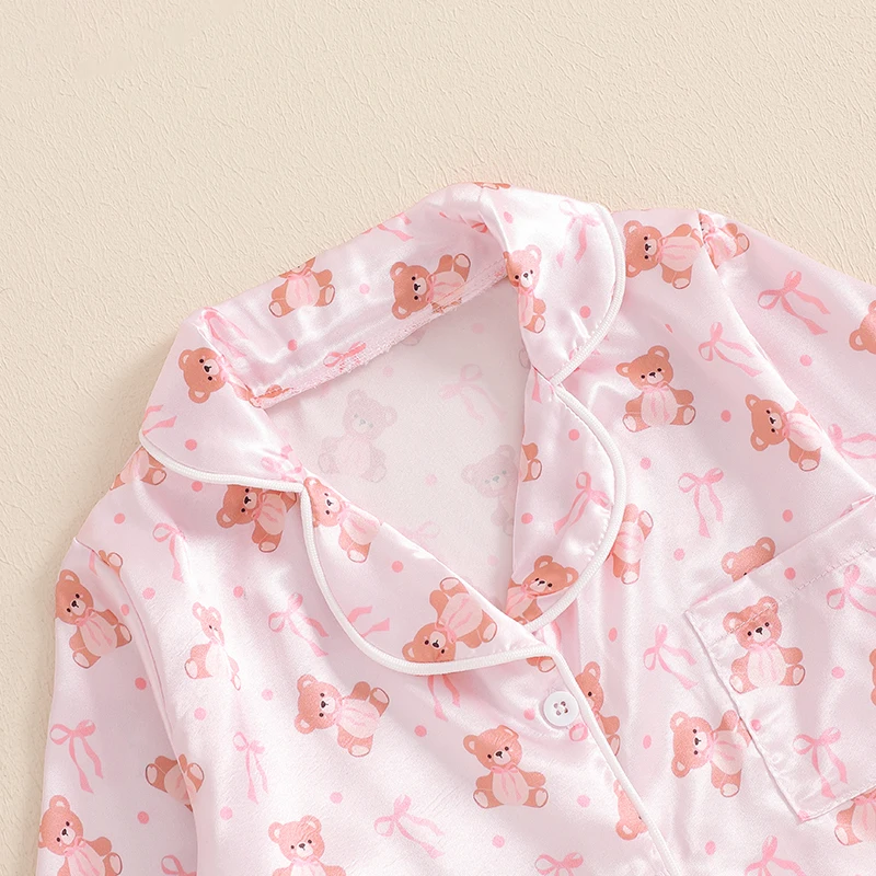 Пижамные комплекты для маленьких девочек из 2 предметов рубашка с длинными