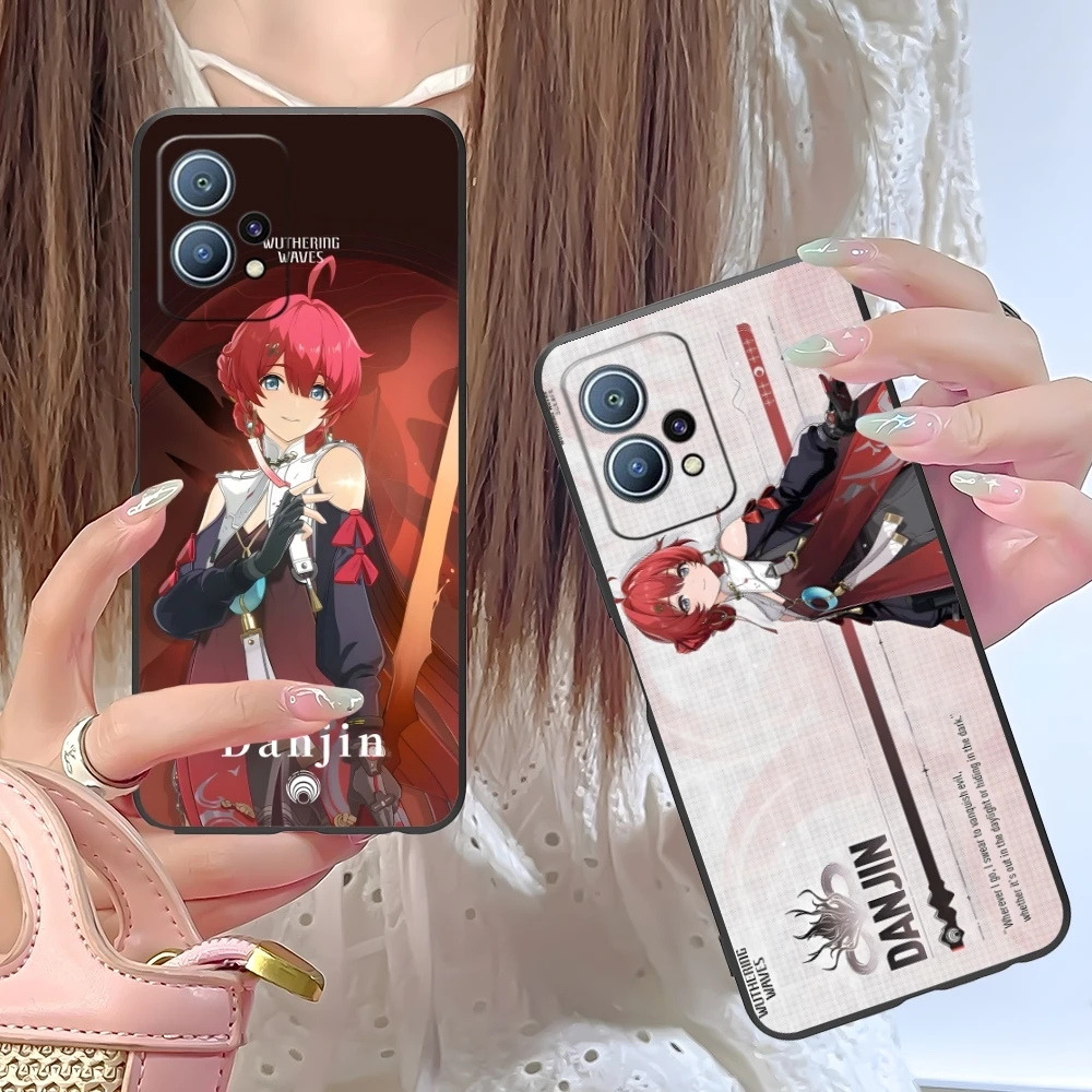 Wuthering волны Danjin Чехол для мобильного телефона Huawei P60 P50 P40 P30 P20 P10 P9 P8 Pro Lite Plus черный