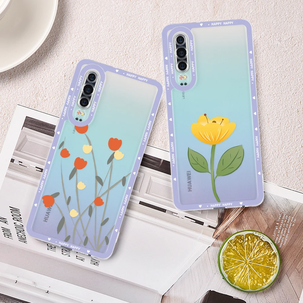 

For Huawei Nova 9 8 7 6 5i 5 Pro 7 6 SE 9 7i 5Z 4E 3E 4 3i 3 Case Cartoon Flower Soft Phone Cover Funda For Huawei Honor 50 Y9