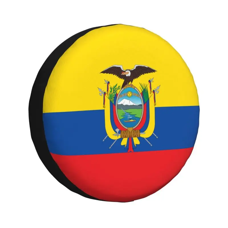 Чехол на запасное колесо с флагом Эквадора заказ для Toyota RAV4 Prado Jeep RV SUV Camper Ecuadorean