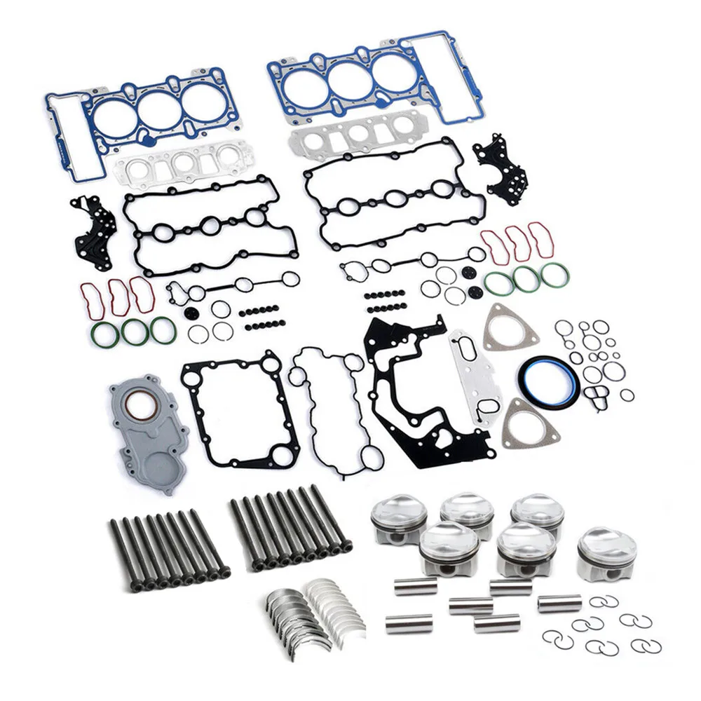 

New Engine Pistons Gaskets Rebuild Kit 06E107065DM 07L105701E for Audi A5 A6 Quattro A7 A8 S4 S5 Q5 Q7 VW Touareg 3.0 TFSI TSI