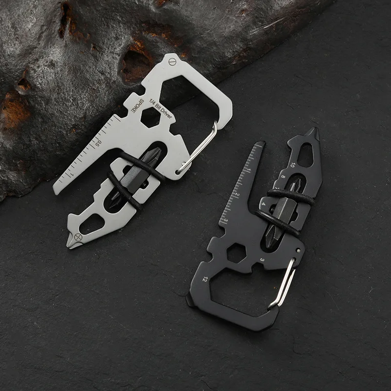 

HDIRXG EDC Tool Card Portable 16-in-1 Multifunctional Outdoor Tools Stainless Steel Camping Hiking Multitool Survival Tools