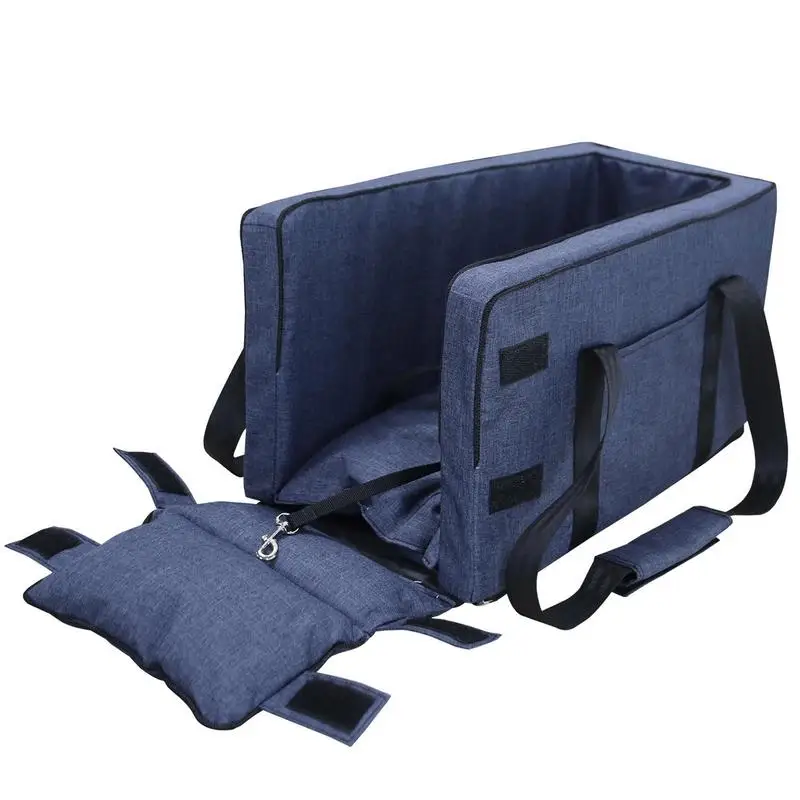 

Console Dog Car Seat Center Console Pet Seat Interactive Pet Carrier For Small Mini Dog Cat With Safety Buckle For Flip-top
