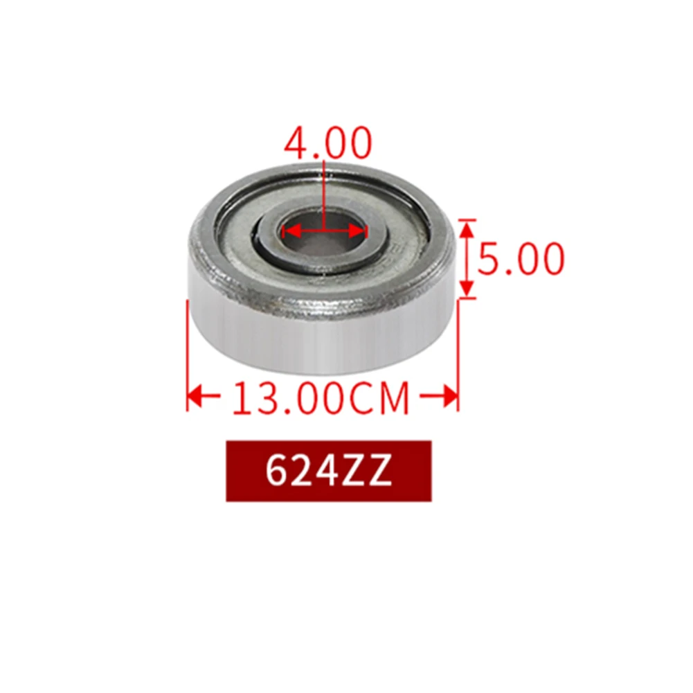 

10 Pcs 624ZZ Premium Metal Shielded Ball Bearing 624zz 4x13x5mm Chrome Steel (AISI 52100) Ball Bearing