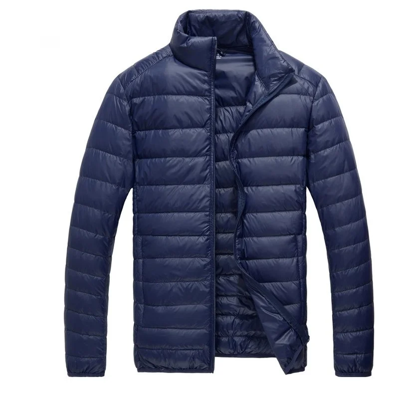 

Autumn i-end Brand Wite Duck Down Lit Fasion Solid Color Slim Casual Stand Collar Mens Down Jacket Male Down Coat