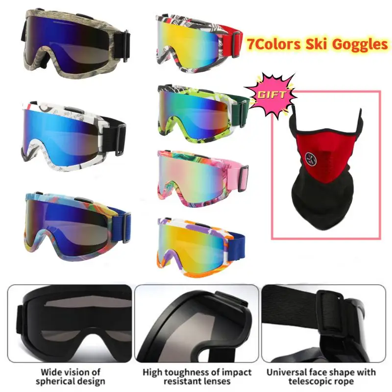 

Ski Snowboard Goggles Anti-Fog Skiing Eyewear Winter Outdoor Sport Cycling Motorcycle Windproof Goggles UV Protection Sunglasses