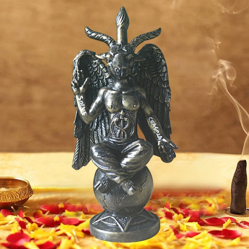 

Скульптура Зен, медитация, волшебное крыло, статуя козы, статуя из каучука, религиозные украшения, украшение для дома
