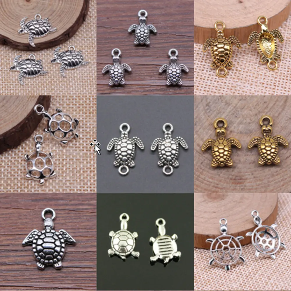 little turtle charms for jewelry making handmade Supplies for jewelry Pendant DIY
