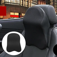 1car headrest memory foam pillow head neck rest support cushion black sleep support on cervical spine for adults child