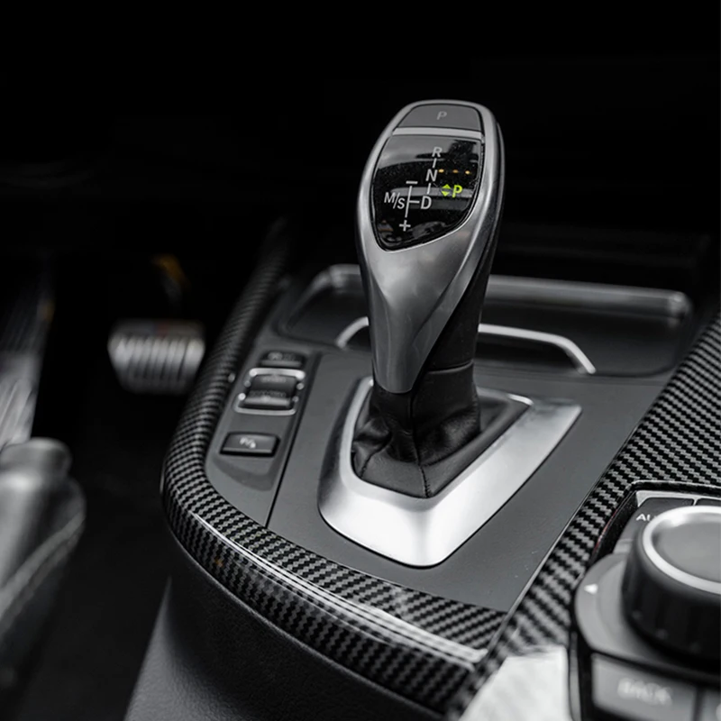 

For BMW 3 4 Series F30 F31 F32 F36 3GT 320i Carbon fiber Car Center Console Gear Shift Panel Sticker Cover Interior Decoration